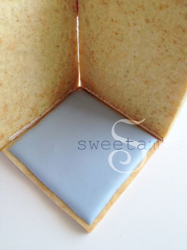 Two sides of the cookie box in place