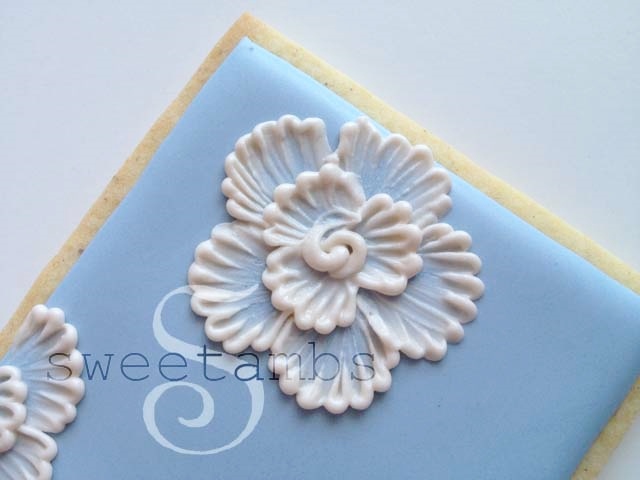 The completed brush embroidered flower