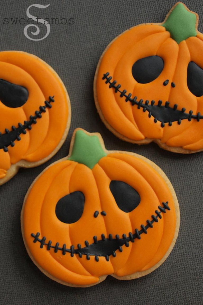 Halloween Cookies - Jack Skellington Jack O'Lanterns