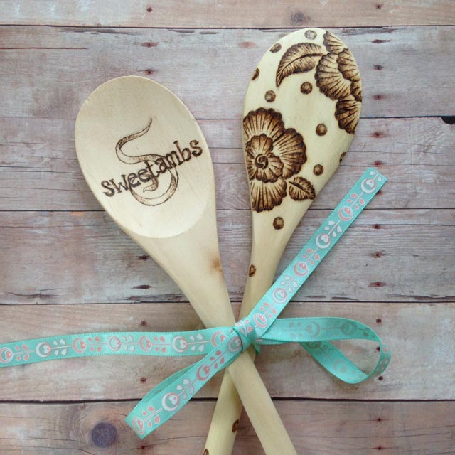 Brush Embroidery Inspired Spoons!