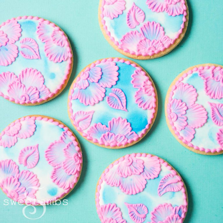 Watercolor Brush Embroidered Cookie Tutorial and Martha Bakes Sweepstakes!