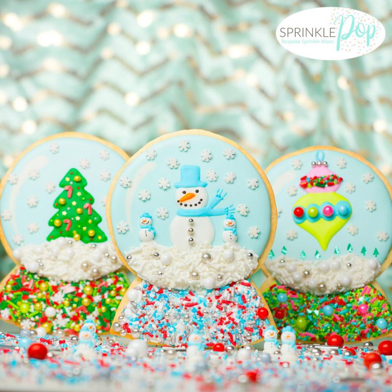 Snow Globe Cookies with Sprinkle Pop Sprinkle Mixes!