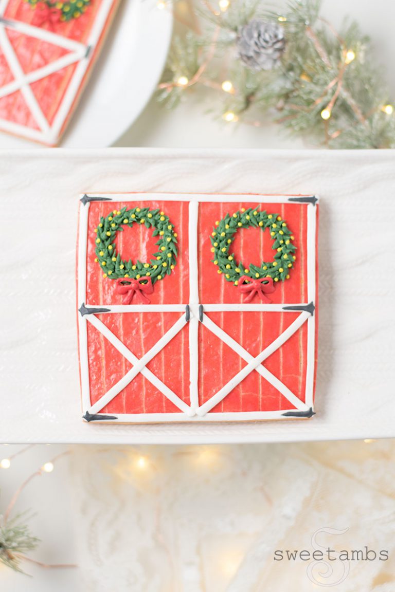Barn Door Christmas Cookies! (Cookie Art Club Premium Tutorial)