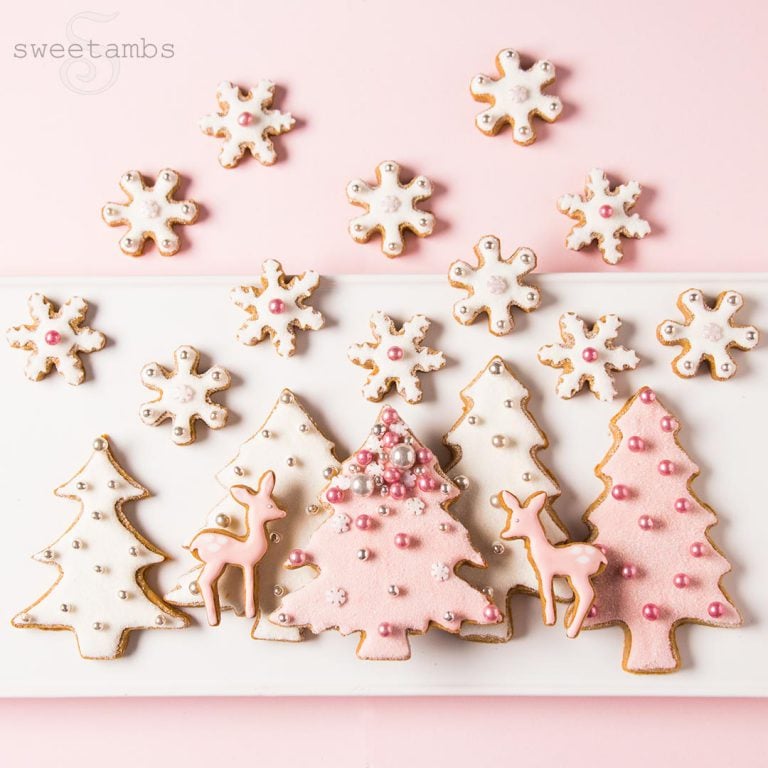 Pink Winter Wonderland Cookies - Collab with Haniela's!