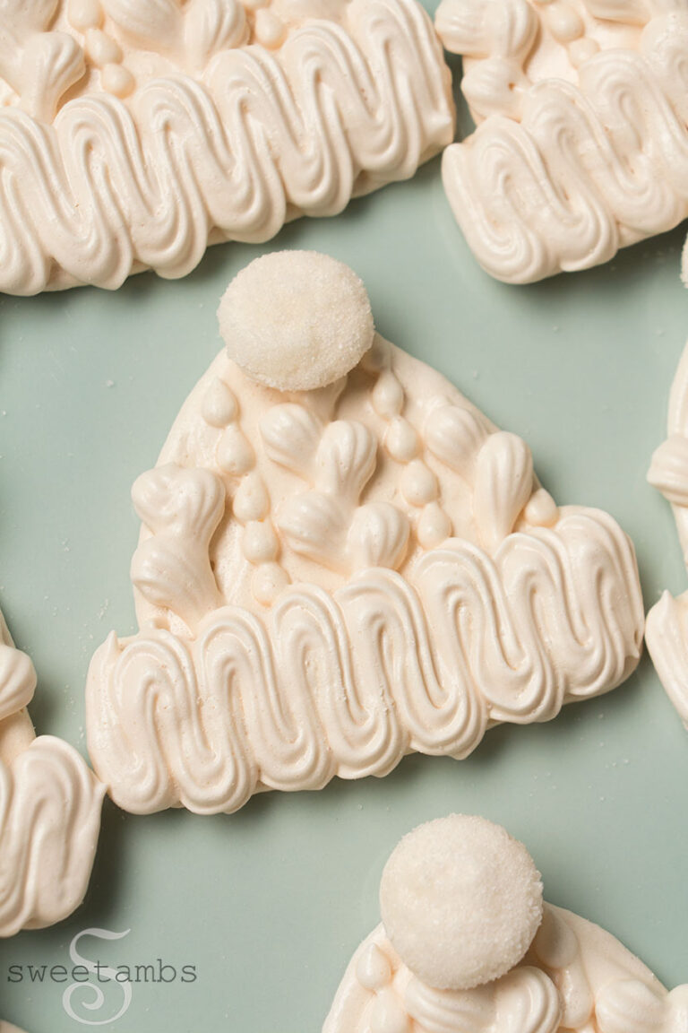 Cable Knit Hat Meringue Cookie Recipe