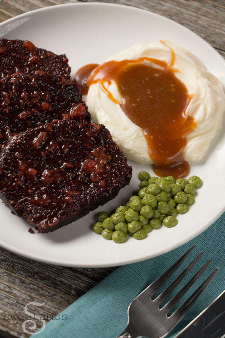 April Fools' Day Dessert - Meatloaf Dinner!