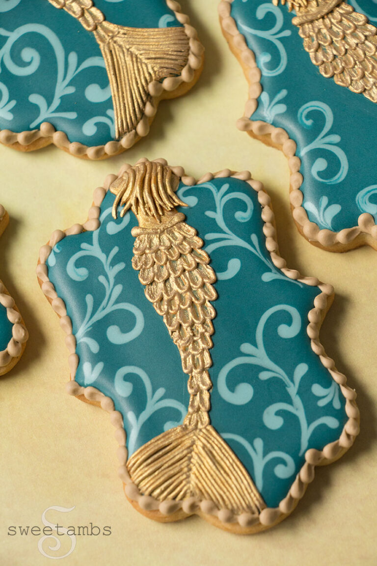 Gold Mermaid Cookie Tutorial on Patreon
