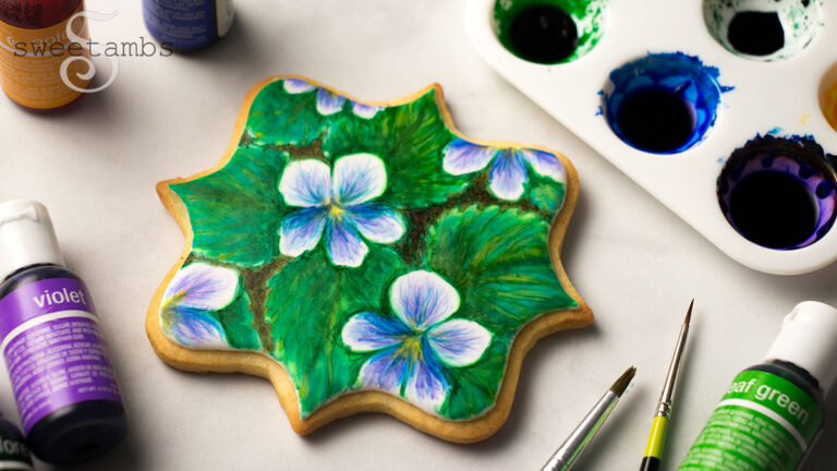 Painting on Royal Icing with Food Coloring
