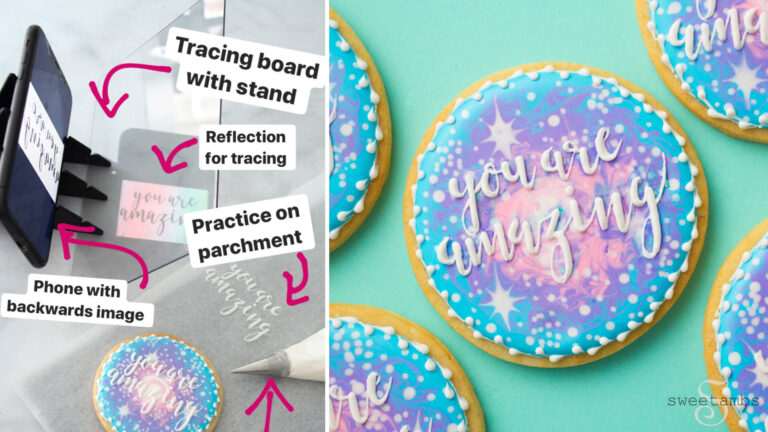 Lettering On Cookies & Pastel Galaxy Cookie Tutorial (Cookie Club Premium Tutorial)