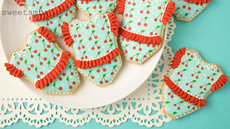 How To Decorate Cherry Baby Romper Cookies